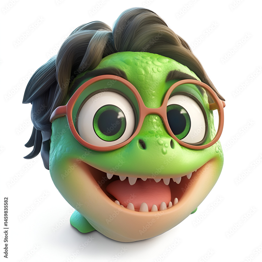 Obraz premium Cute 3D Character with Smiling Face – Kawaii Style
