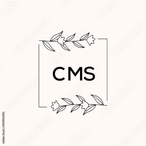 CMS Letter Initial Logo Design Template Vector Illustration