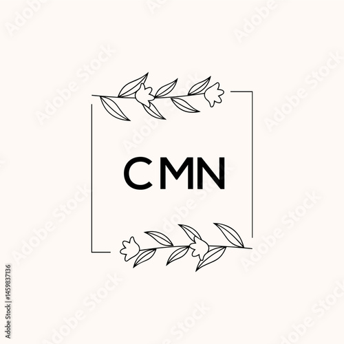 CMN Letter Initial Logo Design Template Vector Illustration