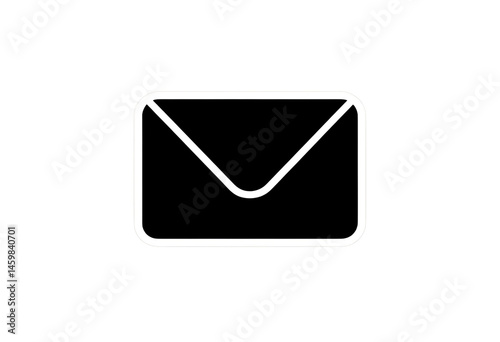 Free Download Black envelope icon with simple, clean design and smooth lines. - GFXLoad