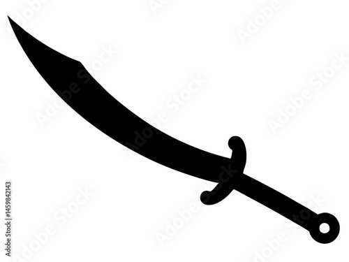 Pirate Cutlass  icon,Pirate Cutlass Silhouette A Swashbuckling Vector Graphic for Design