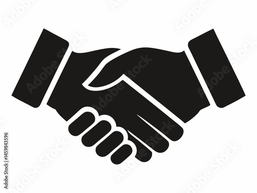 Successful Business Partnership A Strong Handshake Icon Graphic man job deal work sign trust unity