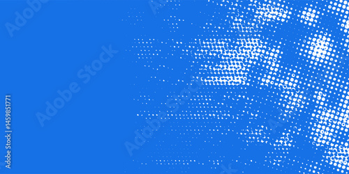 Dots halftone white and blue color pattern gradient grunge texture background. Dots pop art comics sport modern background ilustration eps 10