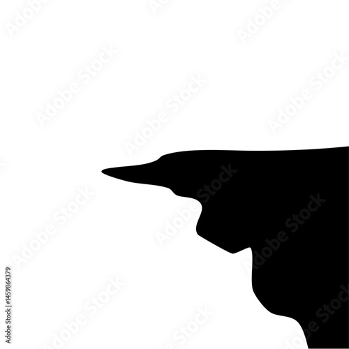 Silhouette of Steep Cliff Edge