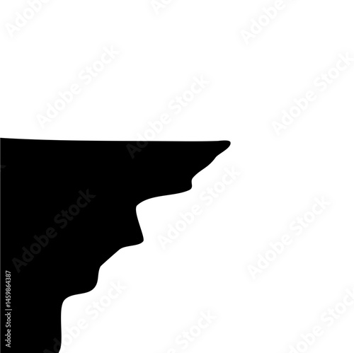 Silhouette of Steep Cliff Edge