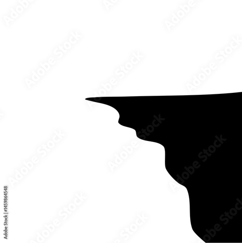 Silhouette of Steep Cliff Edge