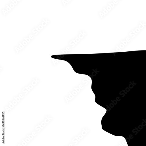 Silhouette of Steep Cliff Edge
