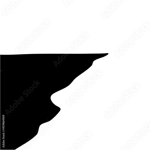 Silhouette of Steep Cliff Edge