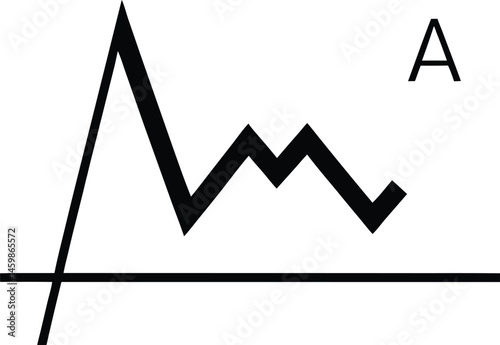 line graph black silhouette