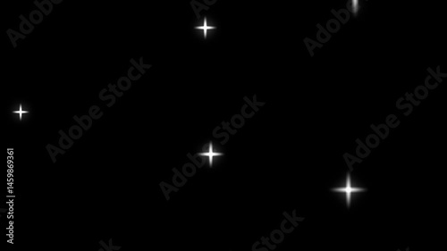 snippets white light shine twinkling stars black