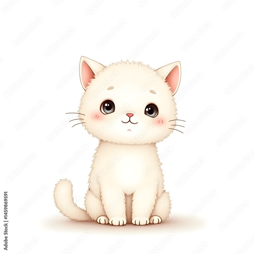 Obraz premium cute adorable cat sitting