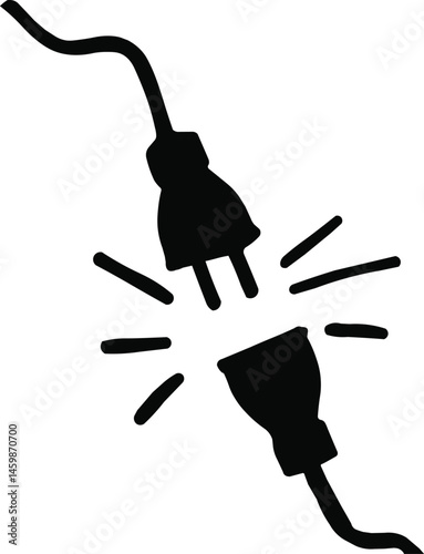  Disconnecting Plug from Socket Silhouette: Power Disconnection 