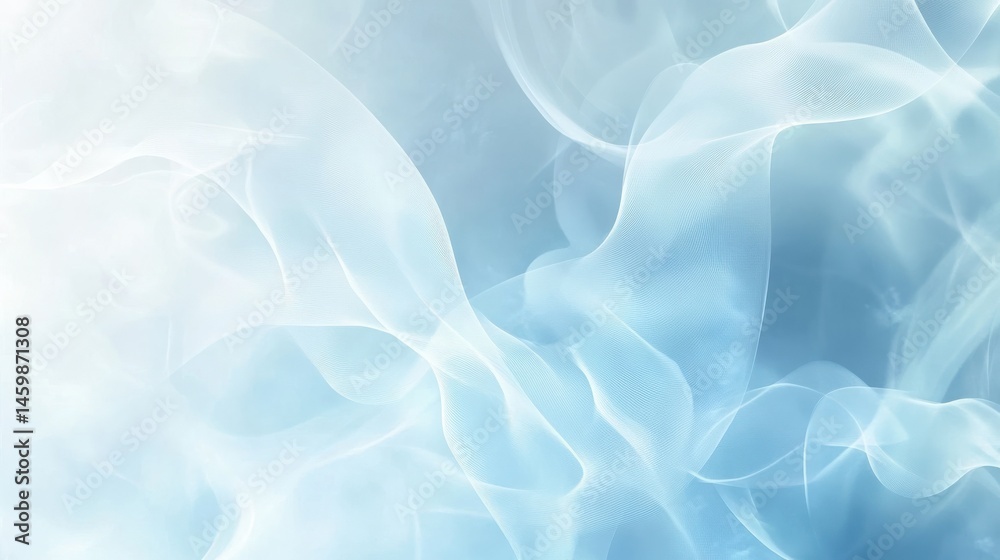 Fototapeta premium white and light blue medical abstract gradient background with molecules web banner