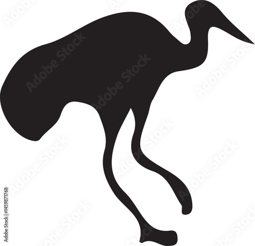 Sandhill Crane Silhouette: Elegant Bird Outline
