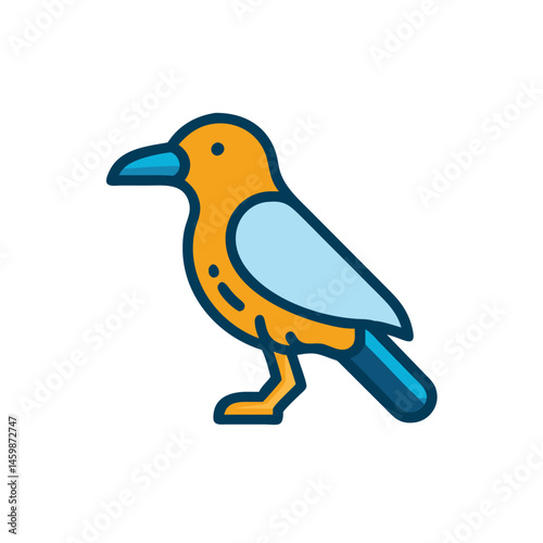 blue bird on a white background