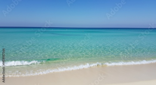 Serene Coastal Paradise: Azure Waters and Pristine Sands