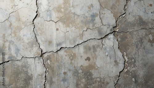Heavily Cracked Weathered Concrete Surface Texture