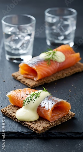 Nordic cured salmon, minimalist style
