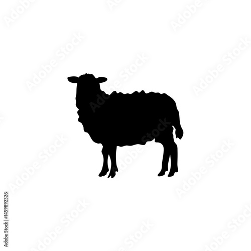 Sheep silhouette icon vector