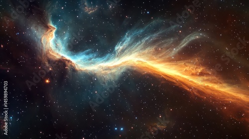 A stellar windstorm scattering luminescent cosmic dust into space