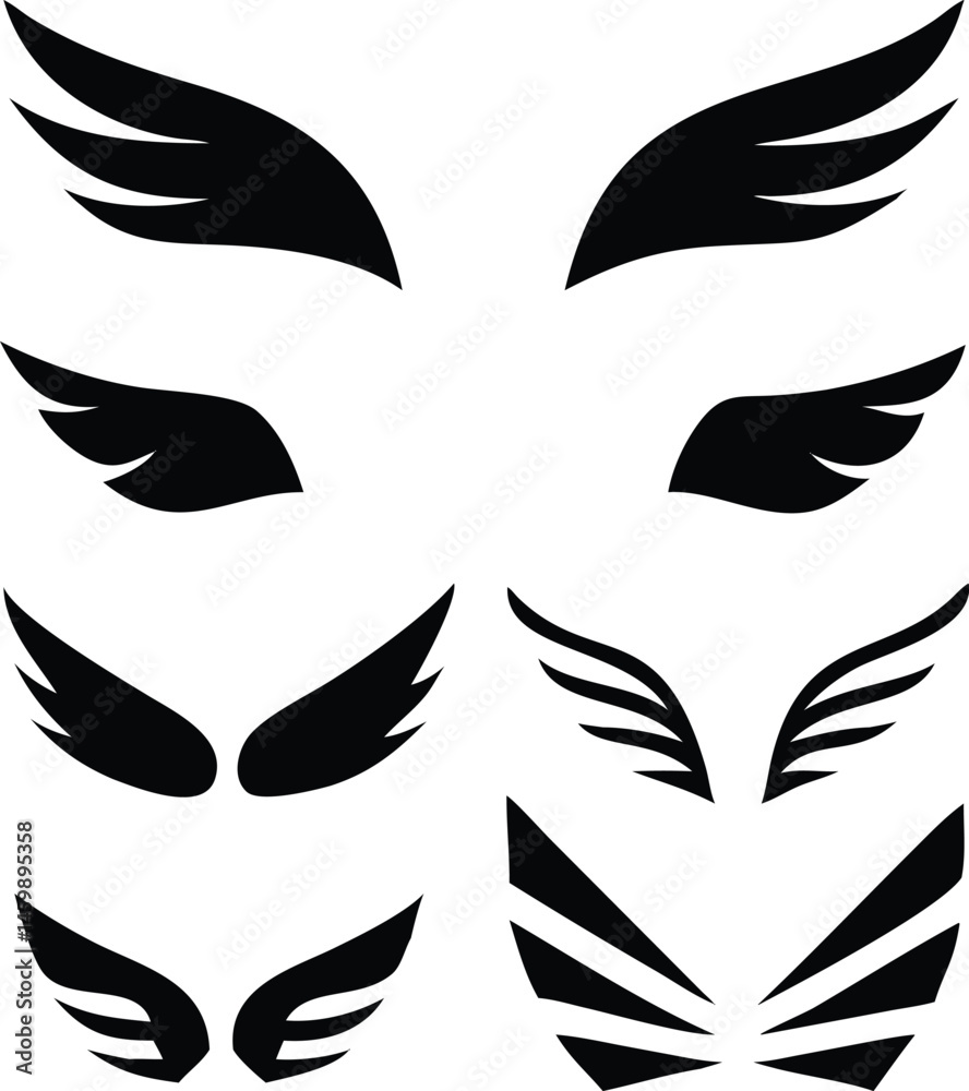 Obraz premium Wings icons perfect for badges and logos