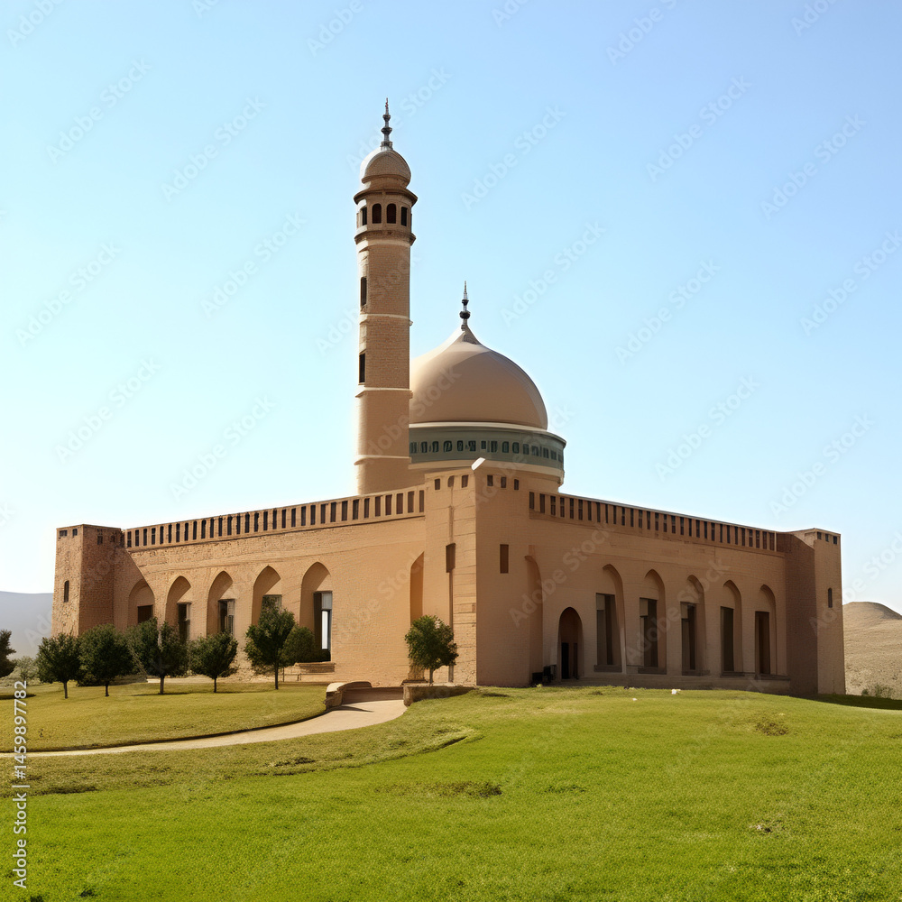 Obraz premium Qirqqiz Fortress, the first Islamic Academy for girls located on the outskirts of Termiz in the Surxondaryo region of Uzbekistan, Central Asia