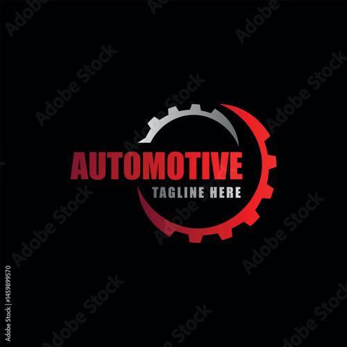 Automotive gear creative cog logo design mechanical auto cars part repair store garage 