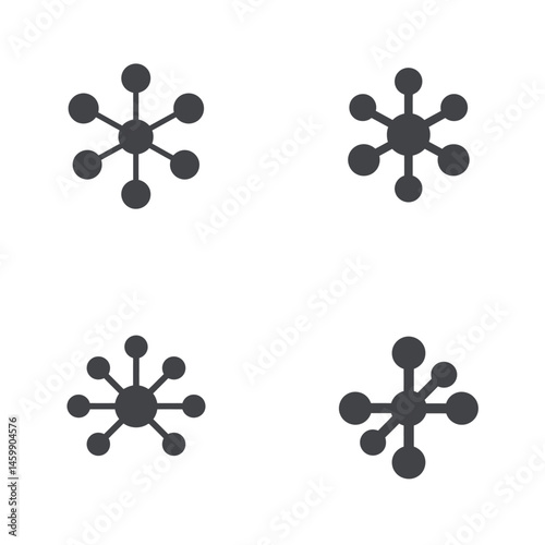 Network icon sheet, vector icons, simple shapes