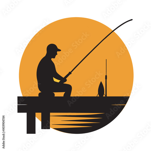 Fishing Dock Peace Along Serene Shoreline
