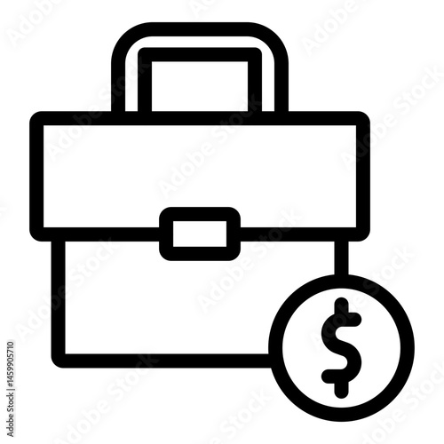 Briefcase Vector Line Icon Design
