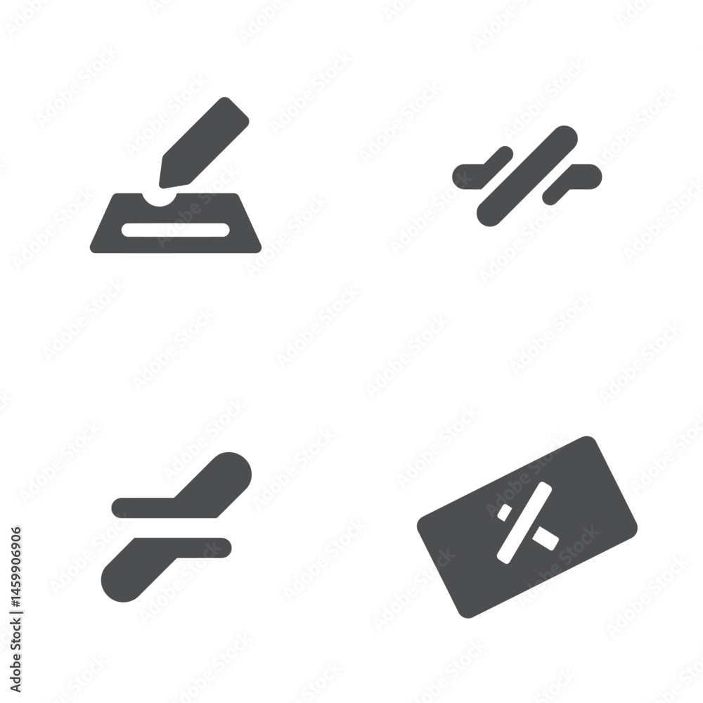 Signature icon sheet, vector icons, simple shapes Signature icon sheet, vector icons, simple shapes