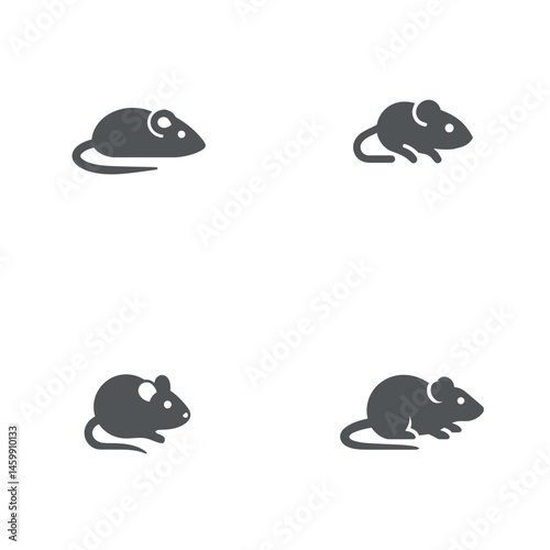 Vole icon sheet, vector icons, simple shapes