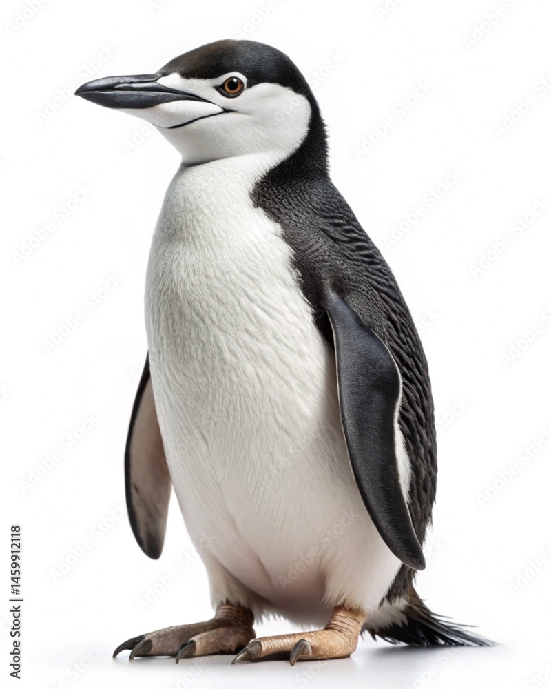 Fototapeta premium chinstrap penguin isolated on white background