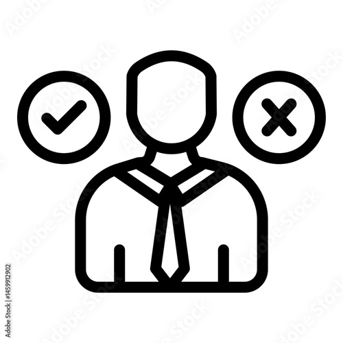 Decision Making Vector Line icon Design
