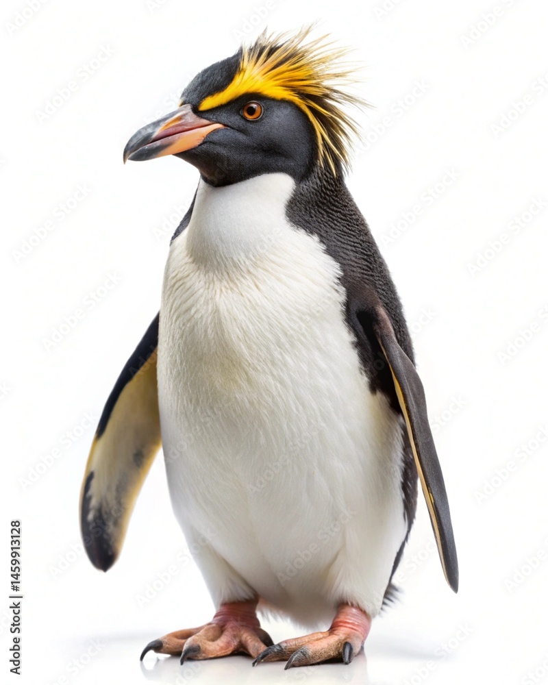 Fototapeta premium macaroni penguin isolated on white background