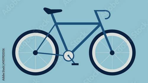 Streamlined Bicycle A side view of a minimalist bicycle with clean lines symbolizing freedom and simplicity in transportation.