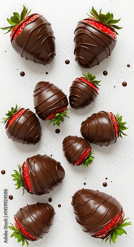 Romantic dessert with artistic distortion
