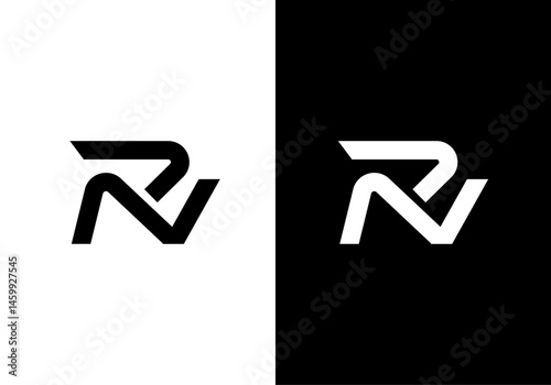 RN, NR monogram logo icon