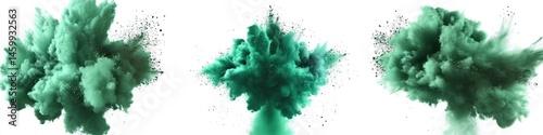 Emerald Green Ink Explosions