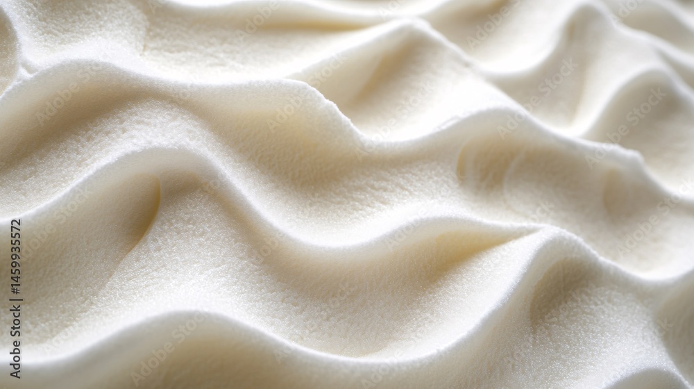 Obraz premium Smooth and Creamy Texture of Fresh Whipped Cream Topping