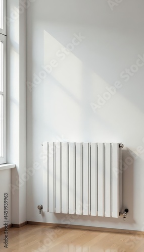 Wallpaper Mural Sleek white radiator, minimalist design, clean lines, modern heating , comfort, sleek Torontodigital.ca
