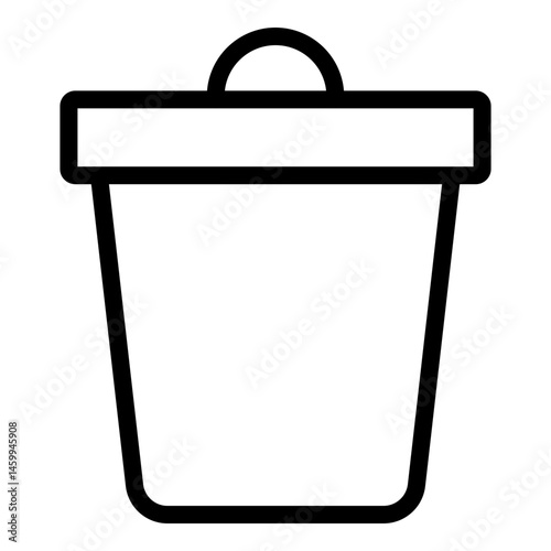Crucible Vector Line Icon Design