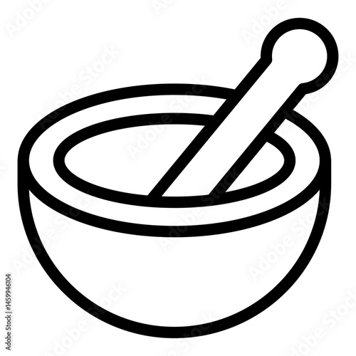 Mortar Vector Line Icon Design