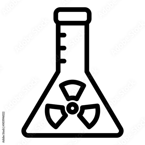 Nuclear Vector Line Icon Design