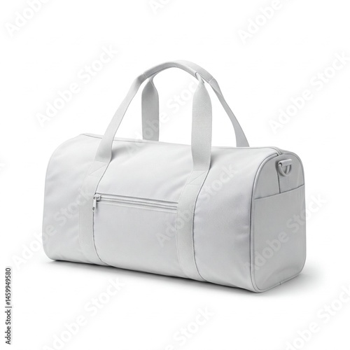 White mock sports bag isolated on white