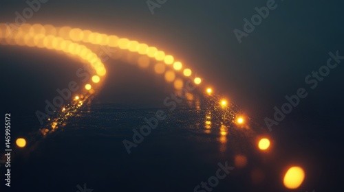 Progress and History Infographic: Glowing Timeline Element