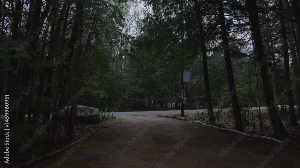 POV exiting a driveway in New Hampshire POV exiting a driveway in New Hampshire