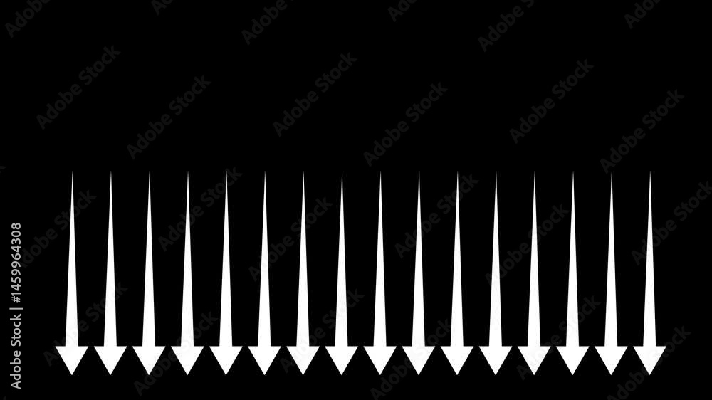 arrows moving down isolated on black screen background. Economy down or download concept. vertical video 4k. arrows moving down isolated on black screen background. Economy down or download concept. vertical video 4k.