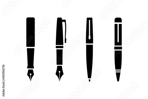 Fountain pen collection writing instrument set art