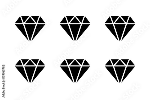 Black diamond gem stone vector illustration design
